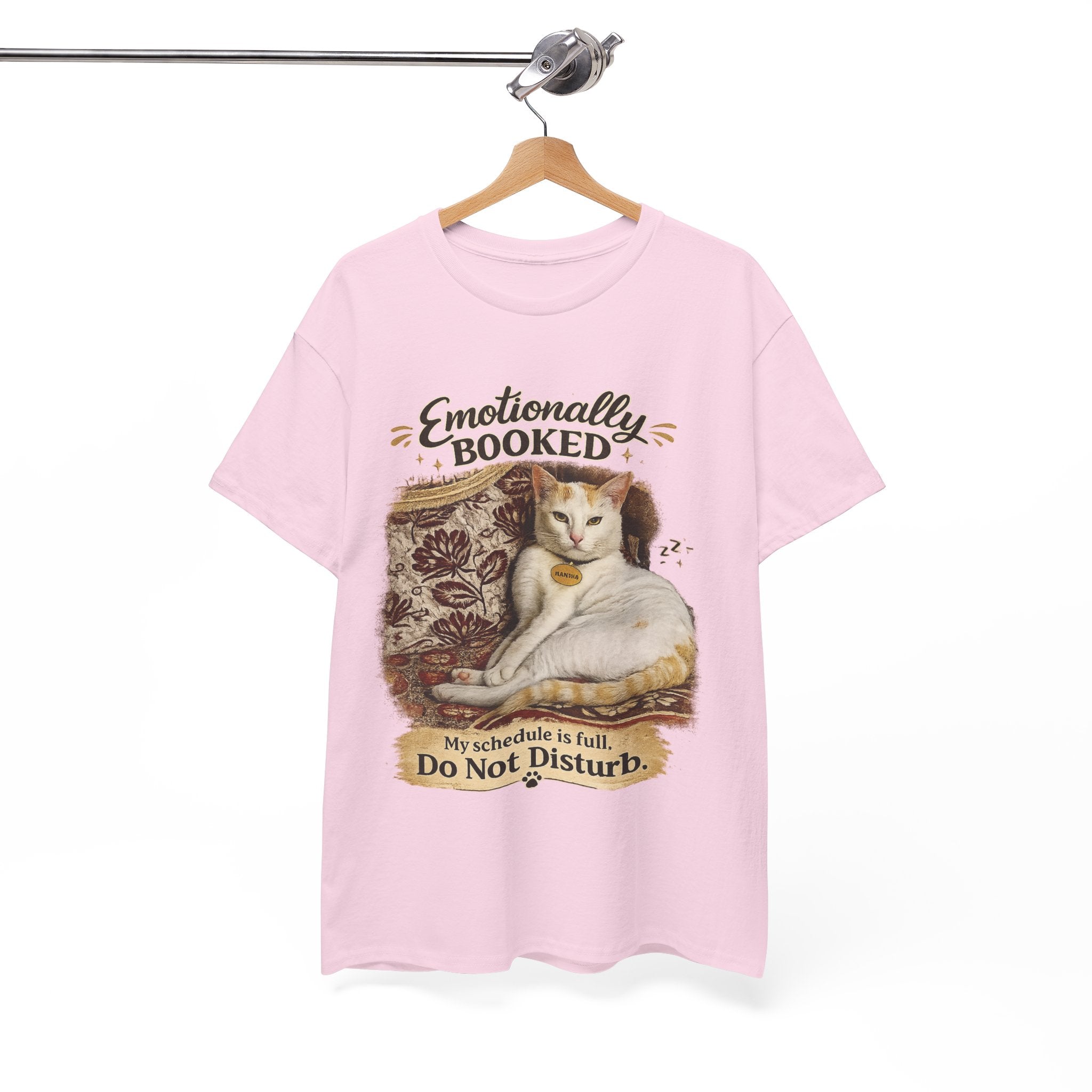 Emotionally Booked Cat Graphic T-Shirt