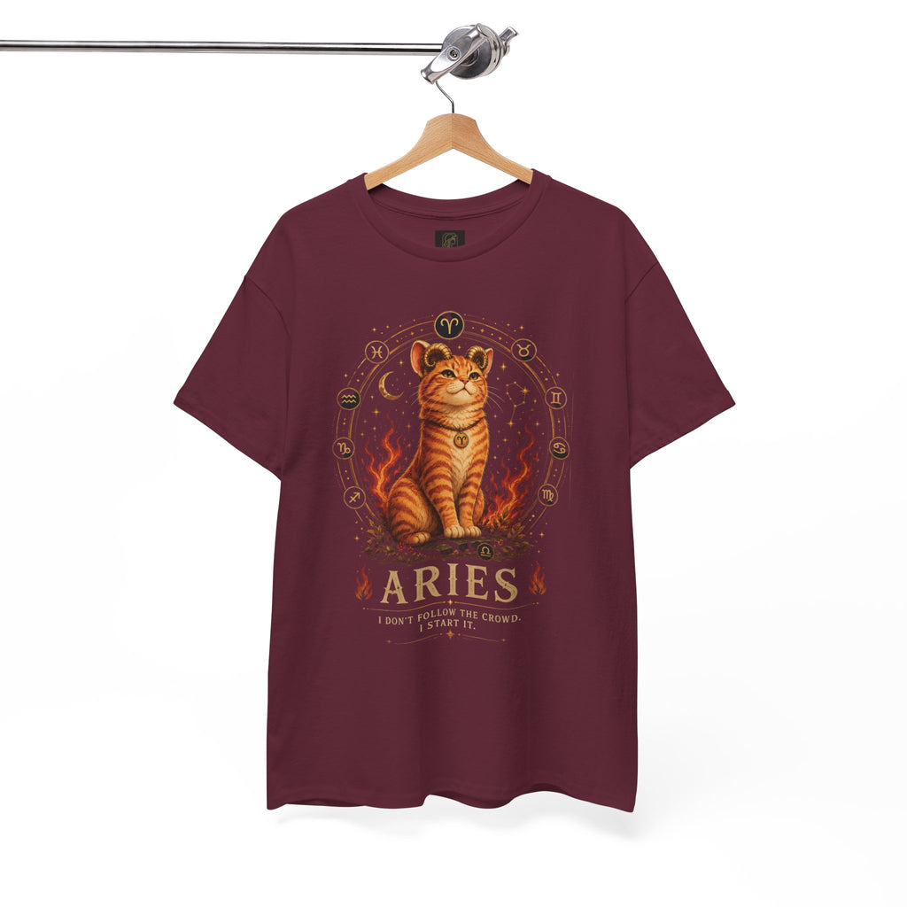 Aries Cat Zodiac Tee