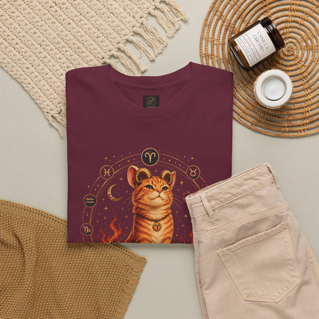 Aries Cat Zodiac Tee