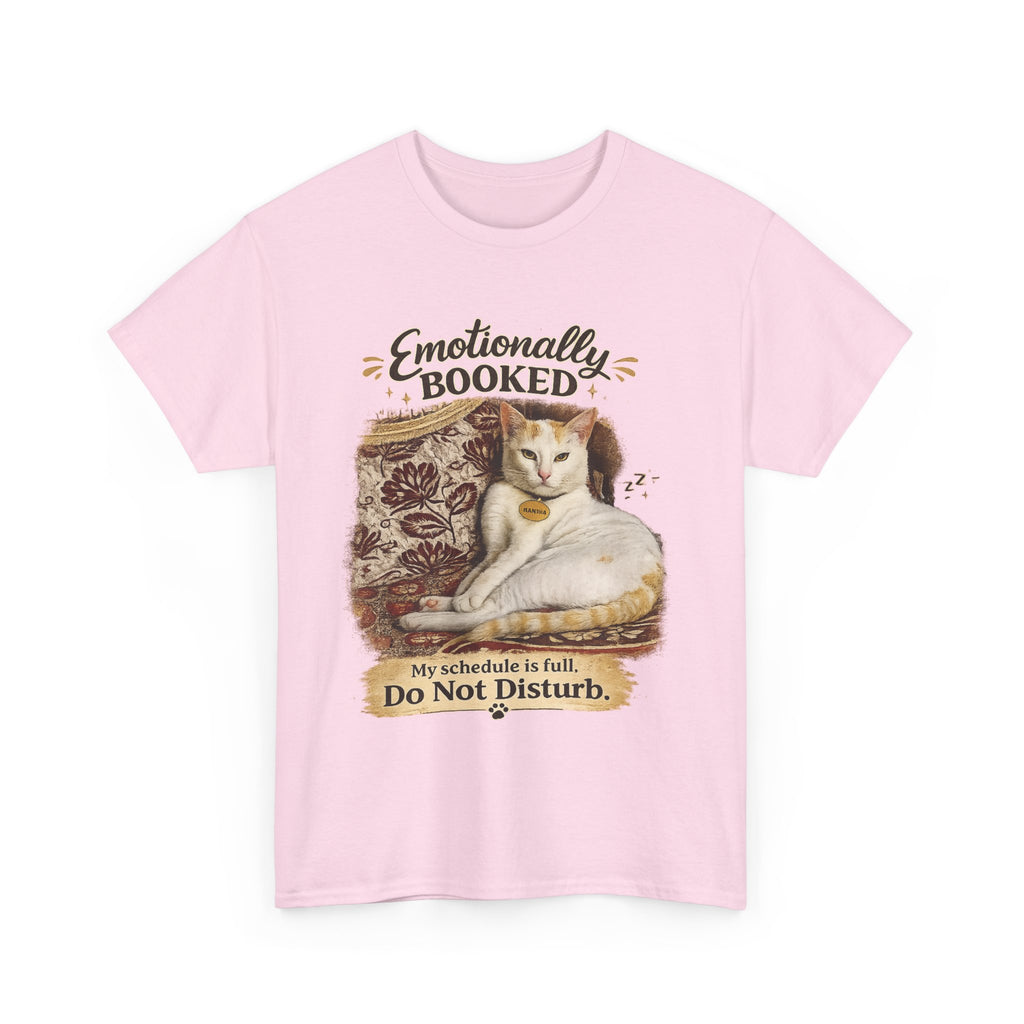 Emotionally Booked Cat Graphic T-Shirt