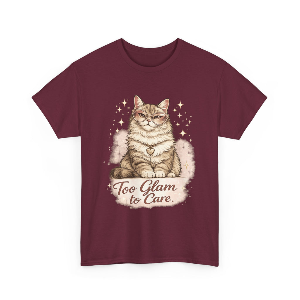 Too Glam to Care Cat Graphic T-Shirt