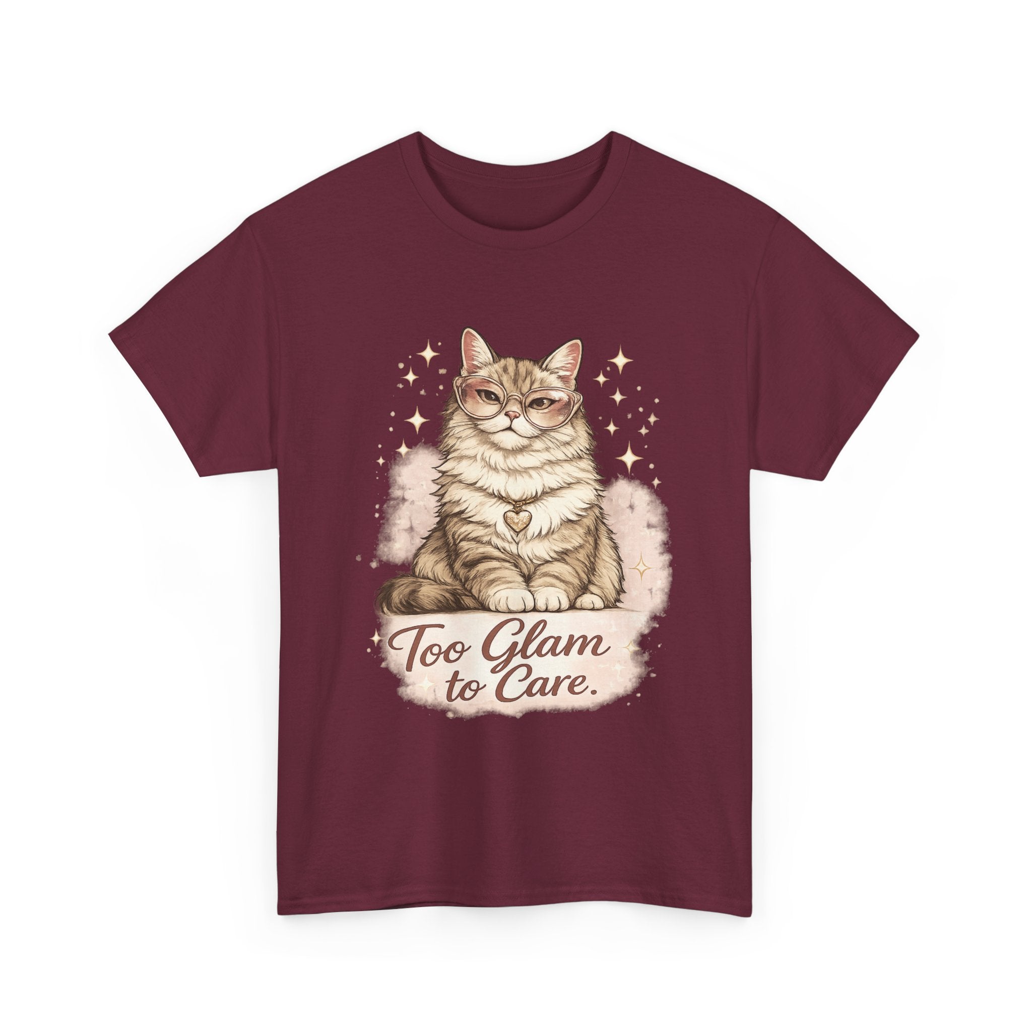 Too Glam to Care Cat Graphic T-Shirt