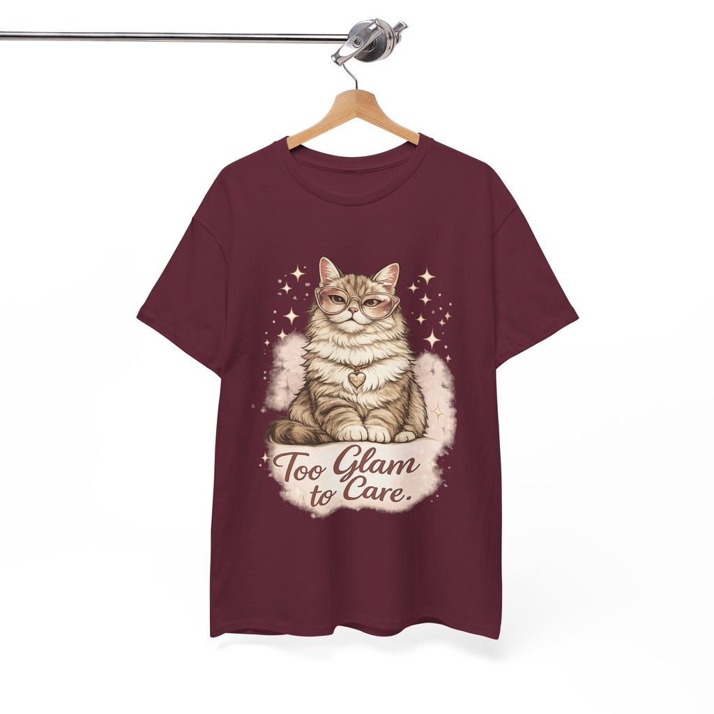 Too Glam to Care Cat Graphic T-Shirt