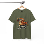 Dachshund Tee — "Tiny Legs, Huge Attitude" Graphic Dog T-Shirt