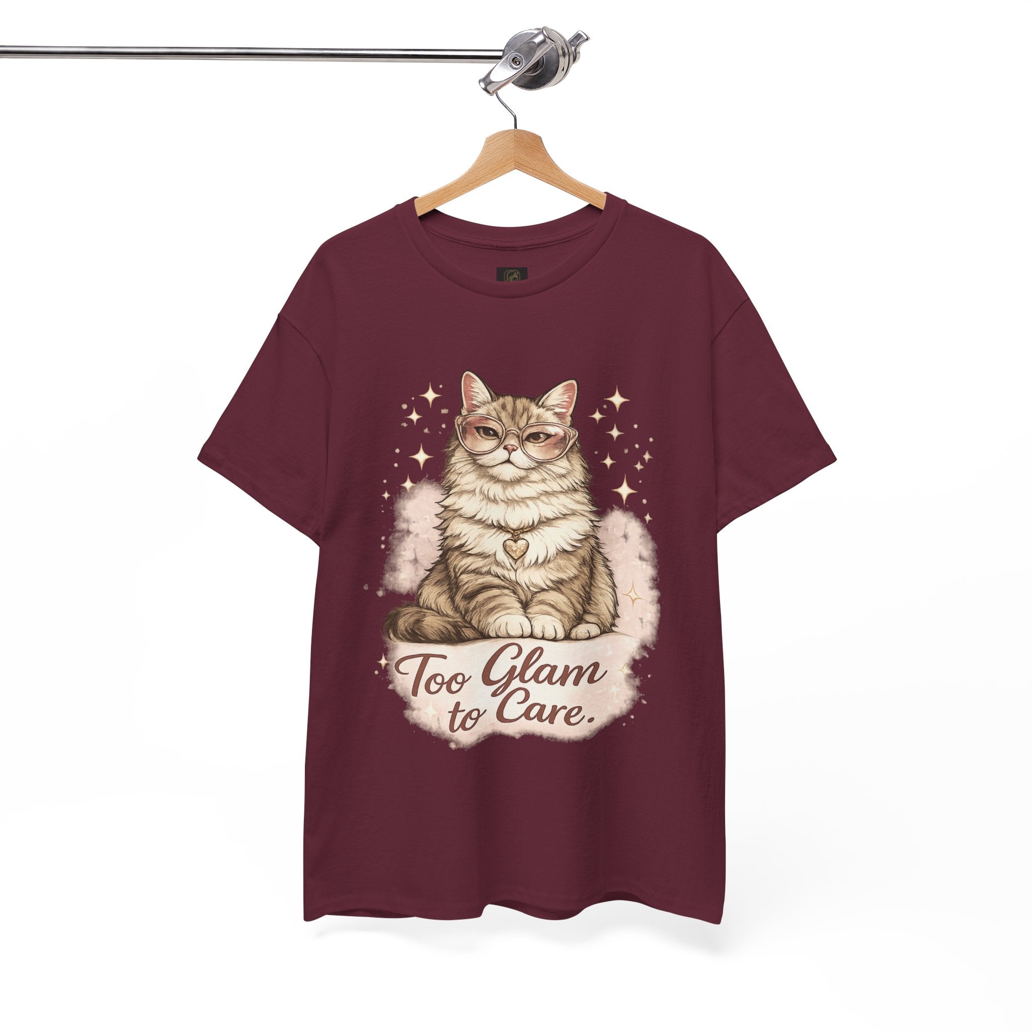 Too Glam to Care Cat Graphic T-Shirt