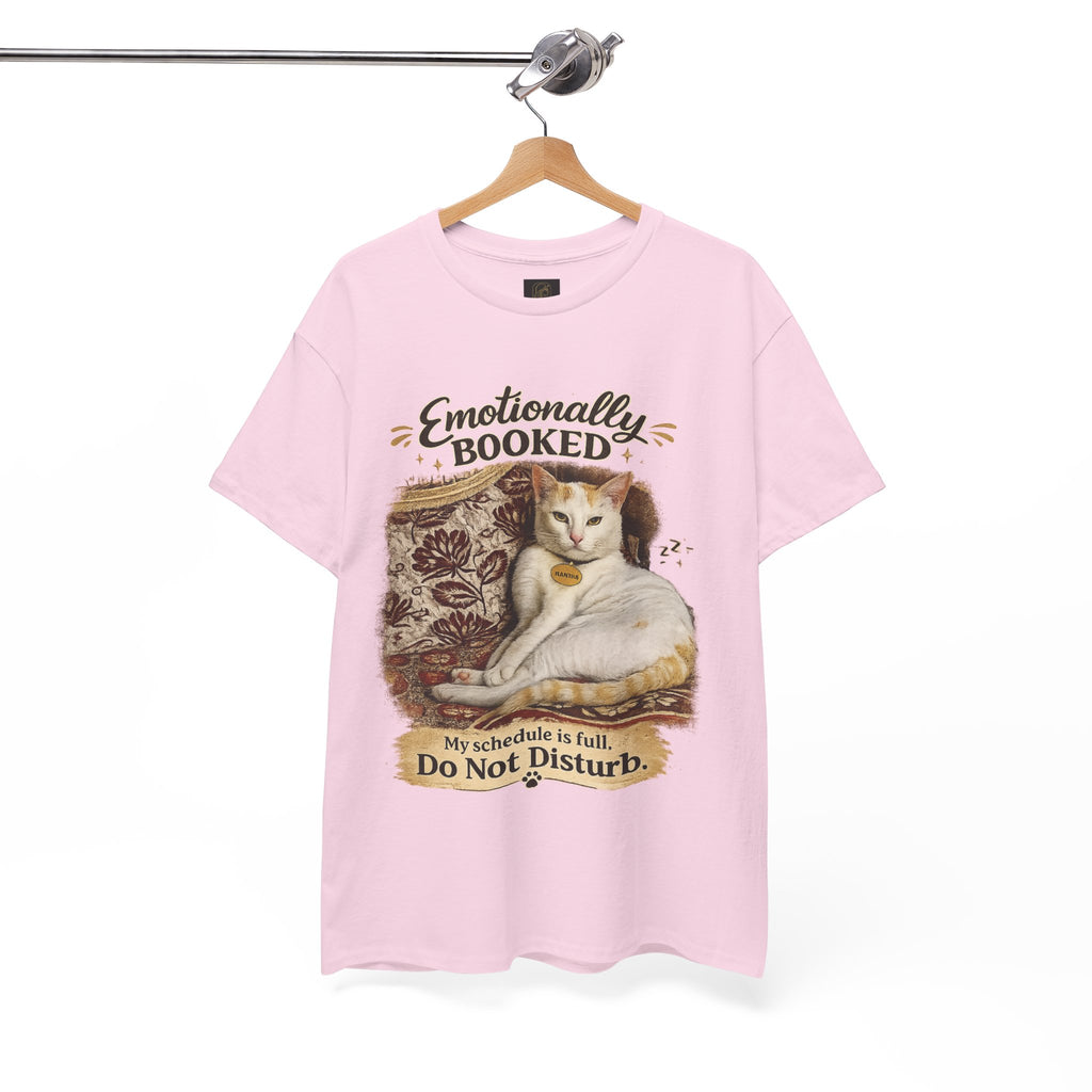 Emotionally Booked Cat Graphic T-Shirt