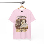 Emotionally Booked Cat Graphic T-Shirt