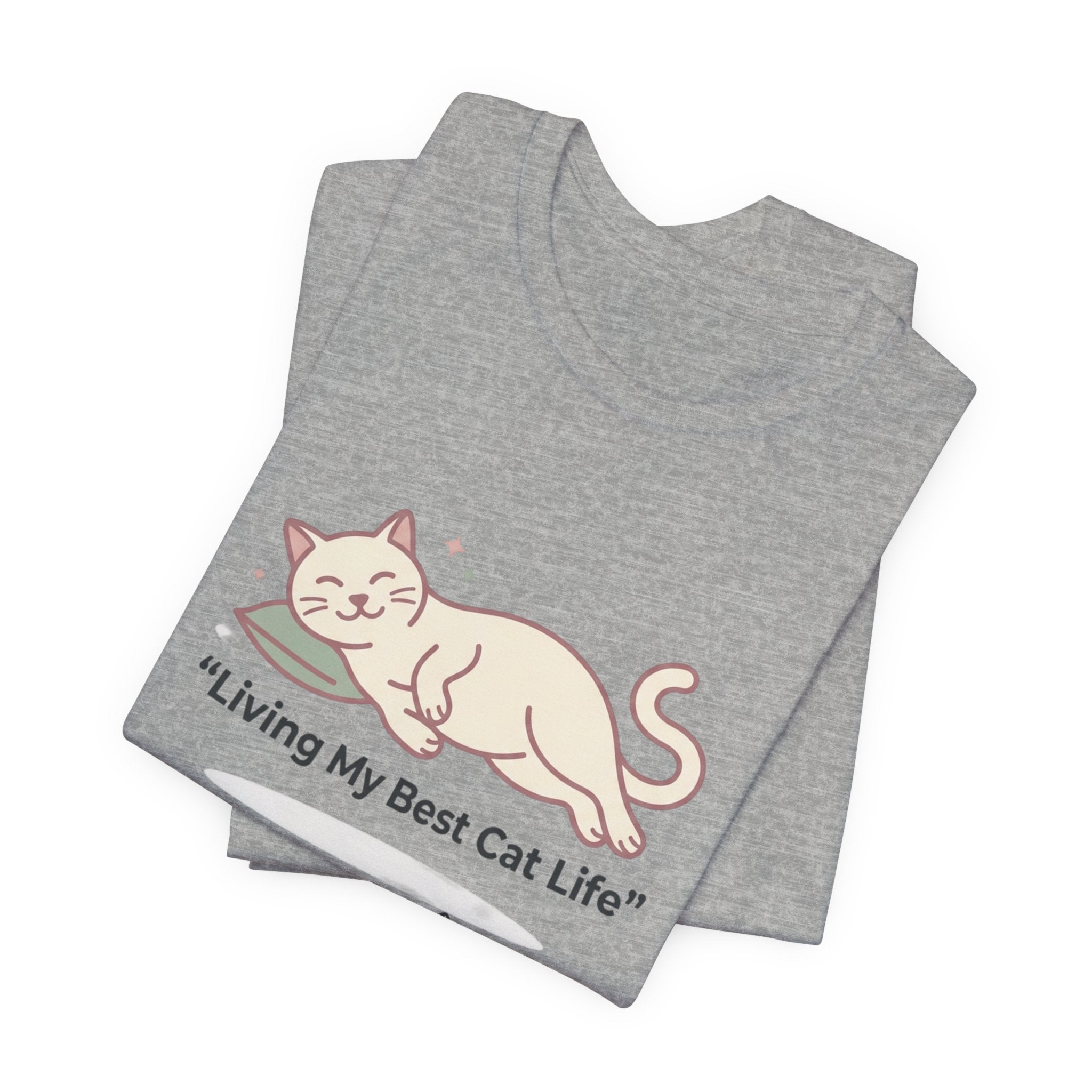 Cat Life T-Shirt — "Living My Best Cat Life" Cute Sleeping Kittens Tee