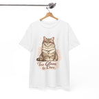 Cat T-Shirt — “Too Glam to Care” ✨🐱