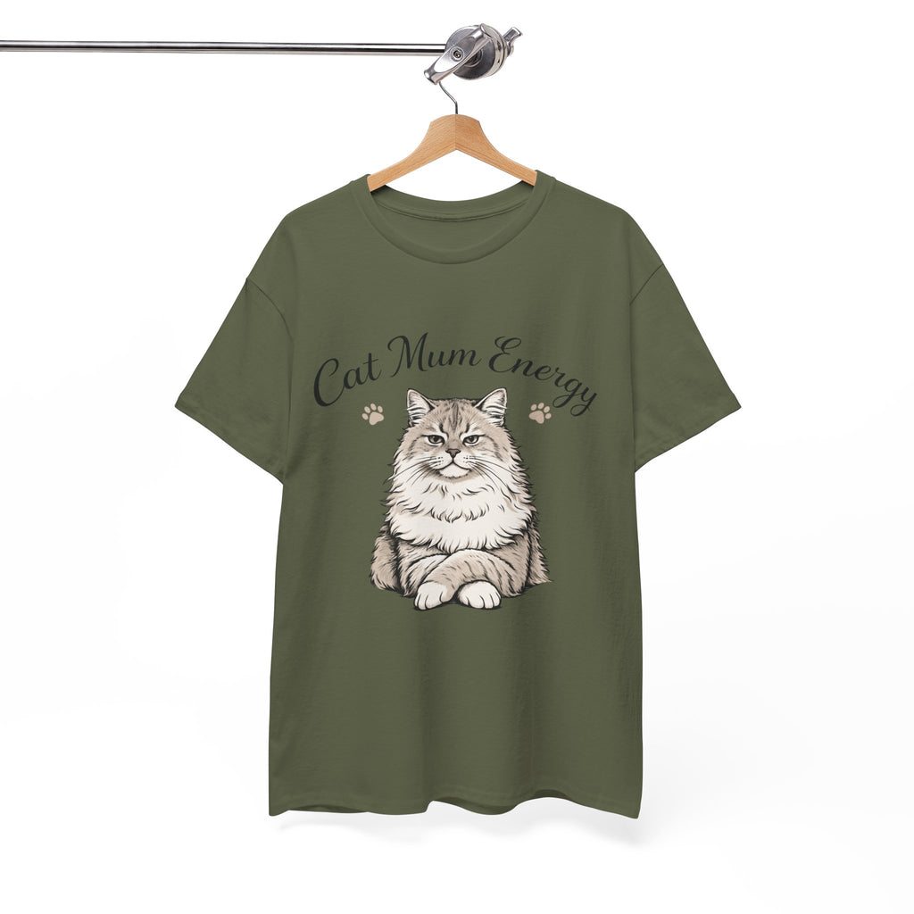 Cat Mum Energy Graphic T-Shirt