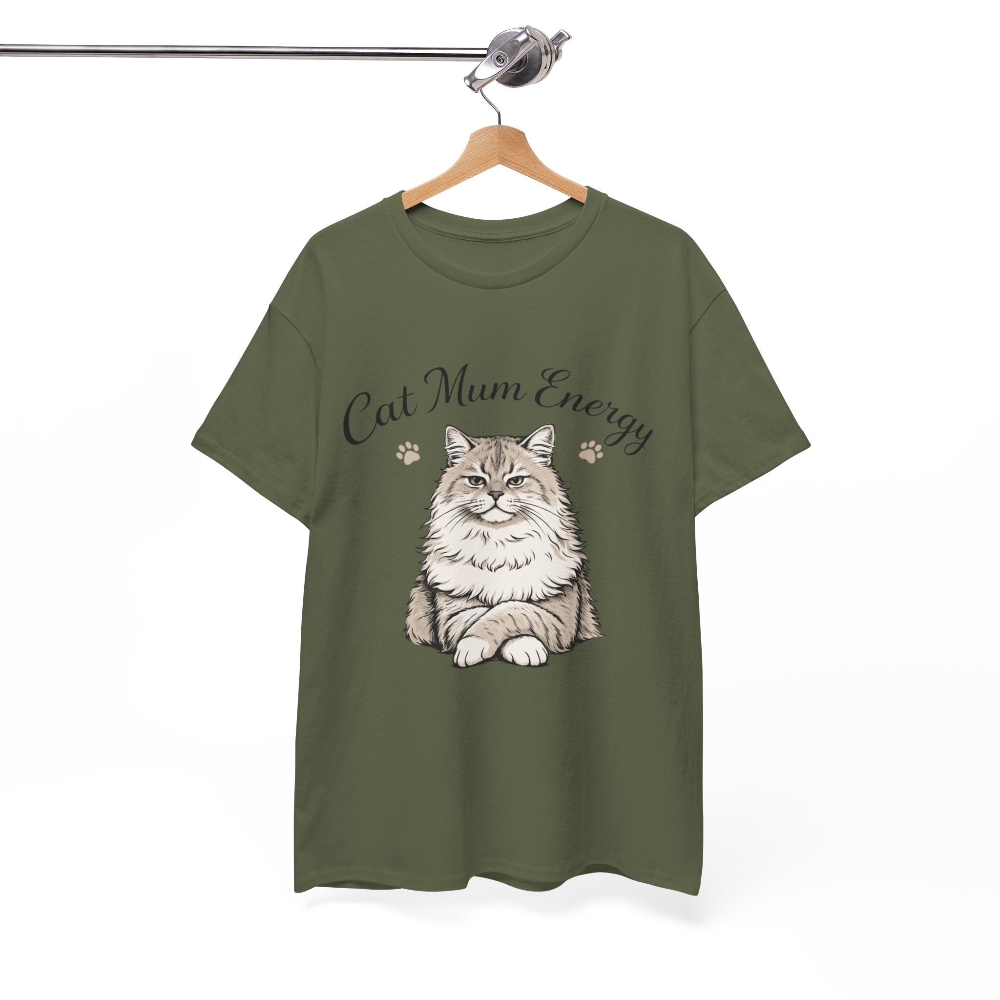 Cat Mum Energy Graphic T-Shirt