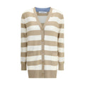 Max Mara Multicolor Fleece Wool Cardigan