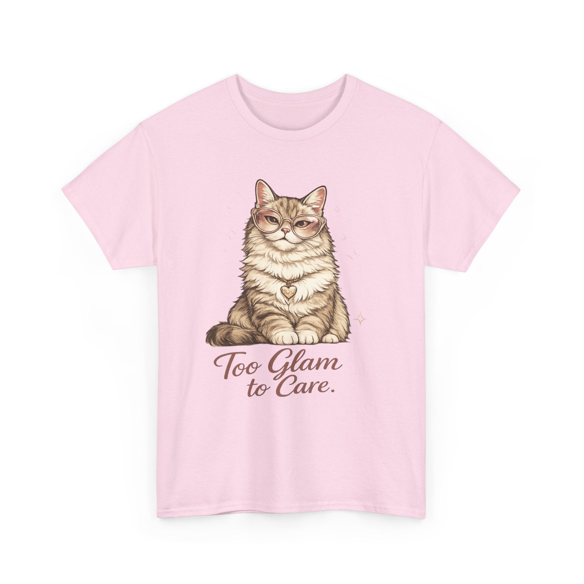 Too Glam to Care Cat Graphic Cotton Tee