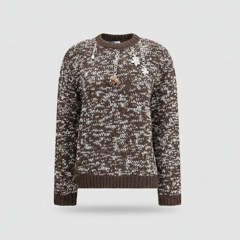 Prada Brown Fleece Wool Sweatshirt