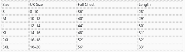T-Shirt Size Guide